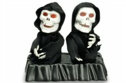 Skelet Paar Rapper Halloween Zonder Batterijen