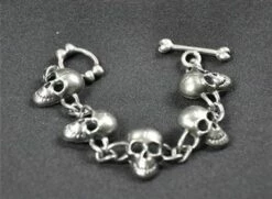 Armband Doodshoofd Grijs Halloween