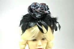 Diadeem Bloemen Zwart