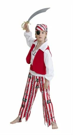 Piraat (blouse / Broek / Vest / Sjerp / Hoofddoek)