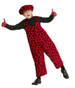 Tuinbroek Lieveheersbeestje (bont)