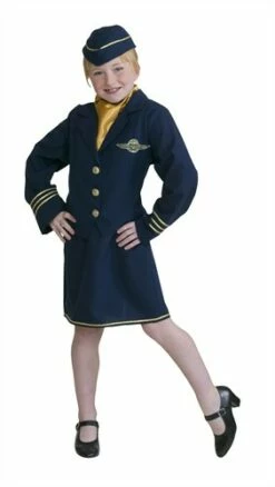 Stewardess (jas/rok/kapje/sjaal)