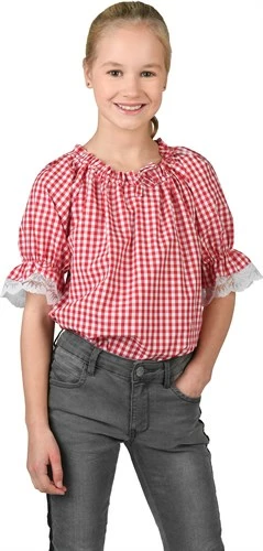 Western Blouse Rood/wit