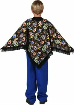 Poncho Day Of The Dead -KARNEVALSWIERTS Winkel ka1390 2