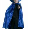 Cape Tovenaar Blauw/goud (satijn) -KARNEVALSWIERTS Winkel ka1599