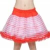 Petticoat Strepen Rood/wit -KARNEVALSWIERTS Winkel ka1653
