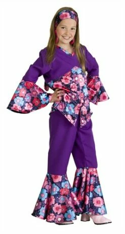 Flower Power Peace (blouse, Broek, Hoofdband)