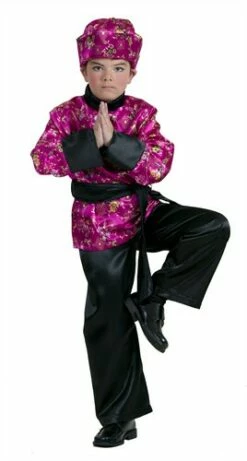 Japanner (cerise) 3delig Broek, Blouse, Ceintuur