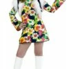 Hippie-Girl Flower Power (jurk, Vest, Haarband)