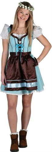 Dirndl Gabi Turkoois / Bruin