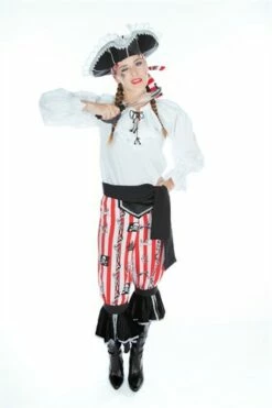 Piratenblouse Wit (blouse,sjerp) Katoen