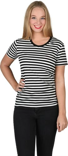 Gestreept Shirt Girlie Zwart /wit