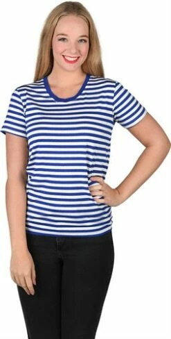 Gestreept Shirt Girlie Blauw/wit