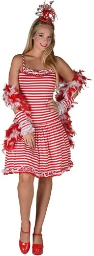 Jurk Gestreept Rood/wit