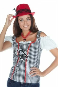 Tiroler Top Zwart/wit