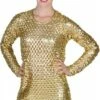 Disco Top Goud Stretch -KARNEVALSWIERTS Winkel ka2316