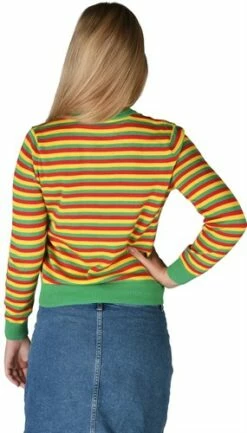 Gestreepte Trui Rood/geel/groen Lady -KARNEVALSWIERTS Winkel ka2339 1