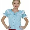 Tirolerblouse Oktoberfeest Turkoois/wit -KARNEVALSWIERTS Winkel ka2434