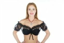 Dirndl Blouse Zwart (kant)