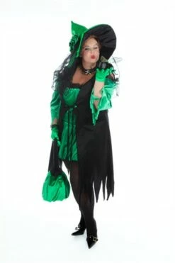 Heks Cynthia Halloween 2dlg (jurk/vest) 7 Heks Cynthia Halloween 2dlg (jurk/vest) -KARNEVALSWIERTS Winkel ka2908 l