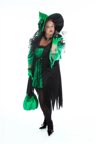 Heks Cynthia Halloween 2dlg (jurk/vest) 5 Heks Cynthia Halloween 2dlg (jurk/vest) - Afbeelding 3