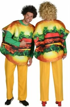 Burger Man One Size (Aan Beide Zijden Bedrukt) -KARNEVALSWIERTS Winkel ka60031 1