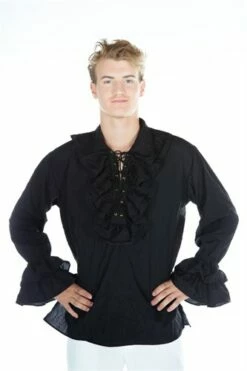 Piraatblouse Zwart