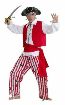 Piraat (blouse / Broek / Vest / Sjerp / Hoofddoek)