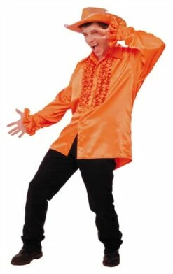 Blouse Met Ruches Oranje