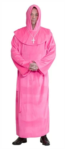Monnik Pink De Luxe (habijt Met Capuchon, Riem)