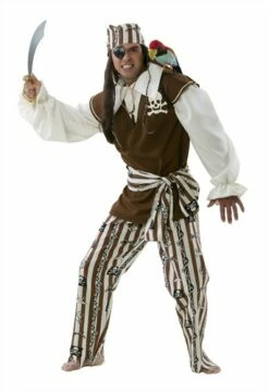 Piraat 4 Dlg (blouse, Broek, Sjerp,bandana)