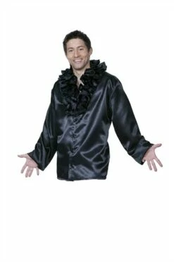 Blouse Met Ruches Zwart