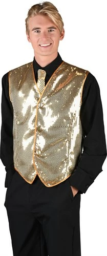 Vest Pailletten De Luxe Goud