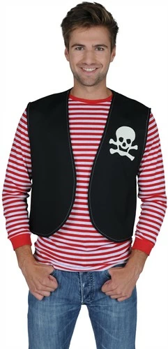 Vest Piraat Zwart