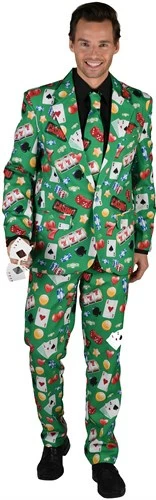 Kostuum Casino 3-delig (broek, Jas, Das)