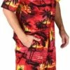 Hawaii Broek Kort Rood -KARNEVALSWIERTS Winkel ka7361
