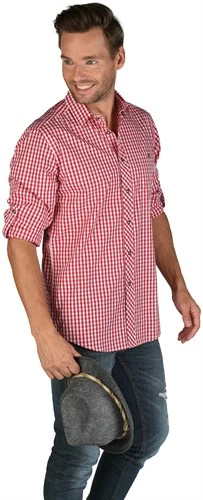 Tirolerhemd Rood/wit