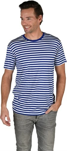Gestreept Shirt Blau/wit