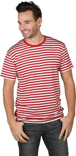 Gestreept Shirt Rood/wit